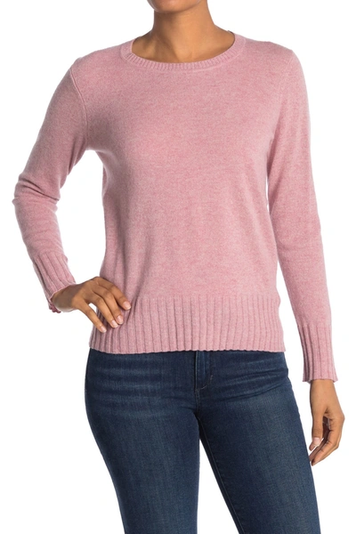Quinn Cashmere Crew Neck Sweater In Dusty Rose