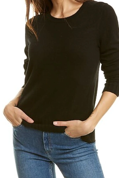 Quinn Cashmere Crew Neck Sweater In Black