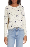 LA VIE REBECCA TAYLOR EMBROIDERED DOT WOOL BLEND SWEATER,191860194319