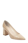 Marc Fisher Ltd Zala Leather Embossed Pump In Lnatx