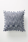 Anthropologie Tasseled Martina Pillow By  In Blue Size 22 X 22