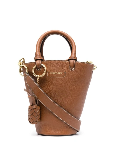 See By Chloé Cecilya Small Leather Satchel Bag In Brown
