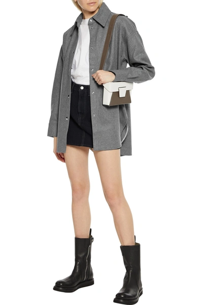Acne Studios Sarwin Oversized Wool-blend Flannel Shirt In Gray