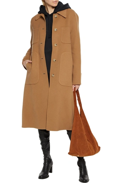 Acne Studios Orein Wool-felt Coat In Camel