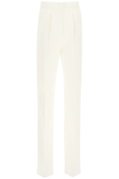 Sportmax Tailored Trousers With Pleats In White