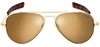 Randolph Engineering Randolph Concorde Sunglasses In Gold Polarized Glass Flash Mirror
