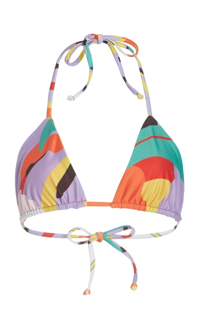 Mara Hoffman + Net Sustain Rae Printed Recycled Bikini Top In Multi