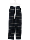 DUOLTD TEEN STRIPED TRACK PANTS WITH LOGO STRIPE DETAIL
