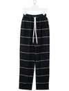 Duoltd Teen Striped Track Pants With Logo Stripe Detail In Blue