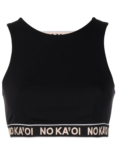 No Ka'oi Logo Embroidered Sports Bra In Black