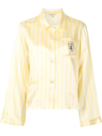 Morgan Lane Ruthie Pyjama Shirt In Yellow