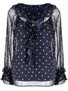 P.a.r.o.s.h Polka-dot Pattern Blouse In Blue