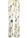 BOUTIQUE MOSCHINO FLORAL-PRINT LOW-RISE TROUSERS