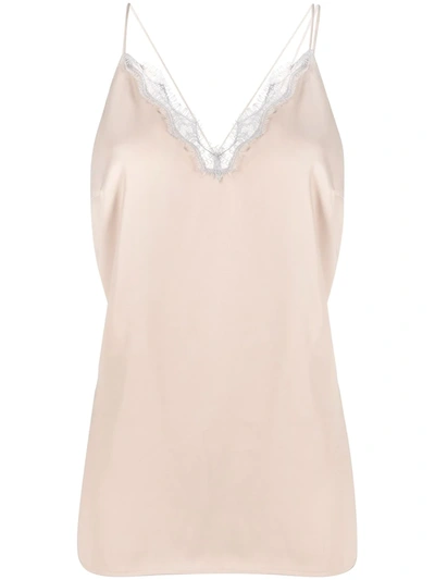 Aeron Strappy Sleeveless Blouse In Neutrals