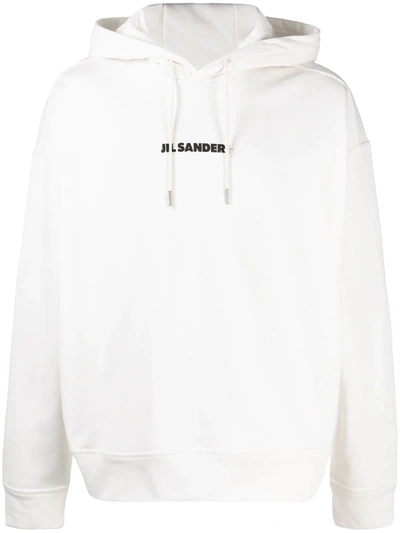 Jil Sander Logo-print Hoodie In White