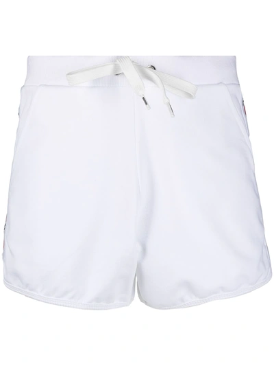 Moschino Logo-print Drawstring Shorts In White