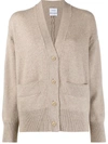Barrie Rib-detail Cashmere Cardigan In Neutrals