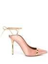 MALONE SOULIERS AMIE 100MM SATIN PUMPS