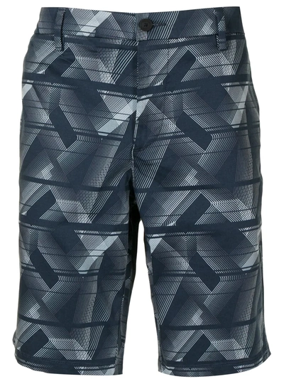 Hugo Boss All-over Print Chino Shorts In Blue