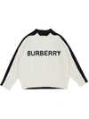 BURBERRY TEEN LOGO CABLE KNIT JUMPER
