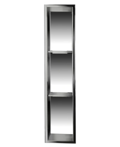 Alfi Brand Polished Stainless Steel Vertical Triple Shelf Bath Shower Niche Bedding