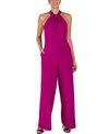 JULIA JORDAN JULIA JORDAN TWIST-FRONT HALTER JUMPSUIT