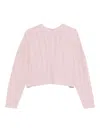 3311 Cable-knit Open-back Sweater In Pink