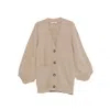 3311 Pocket Buttoned Cardigan In Nude