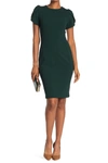 Calvin Klein Tulip Sleeve Sheath Dress In Malachite