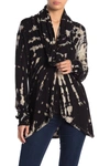 Go Couture Brushed Cowl Neck Tunic In Navy Brick Wash