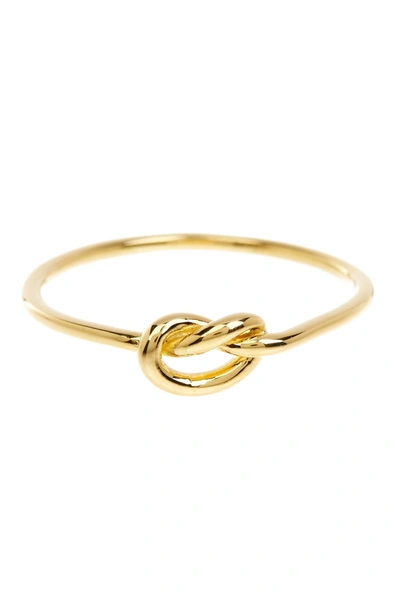 Sterling Forever 14k Yellow Gold Vermeil Thin Love Knot Ring