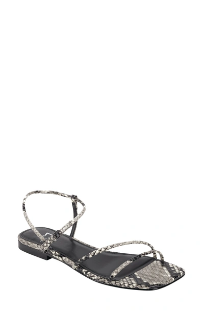 Marc Fisher Ltd Marg Sandal In Grey Snake Print