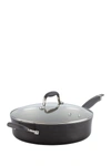 ANOLON ADVANCED PEWTER HARD ANODIZED 5.5 QT. COVERED SAUTE PAN,051153844362