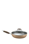 ANOLON ADVANCED BRONZE HARD-ANODIZED NONSTICK 12-INCH COVERED DEEP SKILLET,051153822469