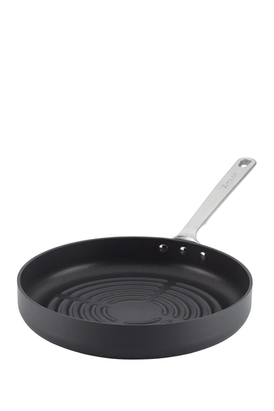 Anolon Authority Hard-anodized Nonstick Deep Round Grill Pan In Gray