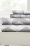 Ienjoy Home The Home Spun Premium Ultra Soft Arrow Pattern 4-piece Queen Bed Sheet Set In Gray