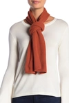 Portolano Solid Cashmere Scarf In Rust