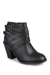 Journee Collection Strappy Ankle Bootie In Black
