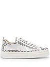 CHLOÉ LAUREN OUTLINED LOW-TOP SNEAKERS