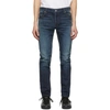 BALMAIN BLUE TAPERED RAW VINTAGE JEANS