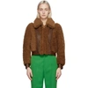 GUCCI BROWN CURLY SHEARLING JACKET