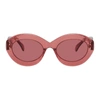 ALAÏA PINK OVERSIZED CAT EYE SUNGLASSES