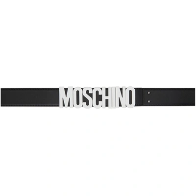 Moschino Black & White Fantasy Print Belt