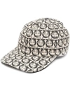 Ferragamo Interlocking Gancini Print Baseball Cap In Neutrals