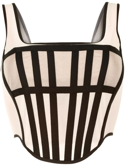 Dion Lee Sheer Bandage Corset In Black