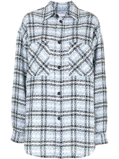 Faith Connexion Plaid Tweed Shirt In Black