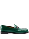 GUCCI DOUBLE G LEATHER LOAFERS