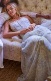 LOVESHACKFANCY WOMEN'S ELMA LACE-TRIMMED FLORAL GEORGETTE MAXI SLIP DRESS
