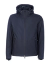 HERNO PADDED HOODED JACKET IN BLUE