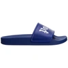 Palm Angels Logo-print Pool Slides In Blue